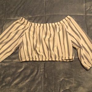 Stripped off the shoulder crop